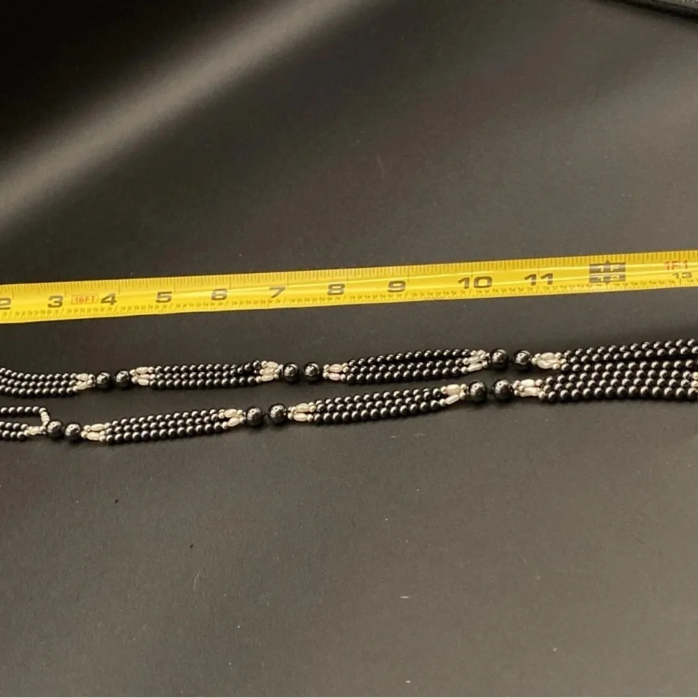 Elegant Black and Gold Beaded Necklace